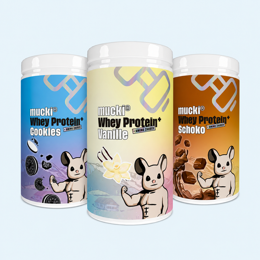 mucki Whey Protein+ Bundle S – 3er Mix (Vanille, Schoko, Cookies)