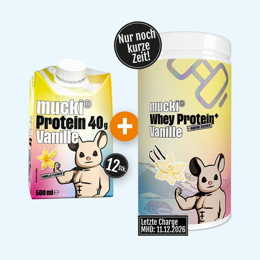 mucki® Vanille Duo – Drink + Whey Dose