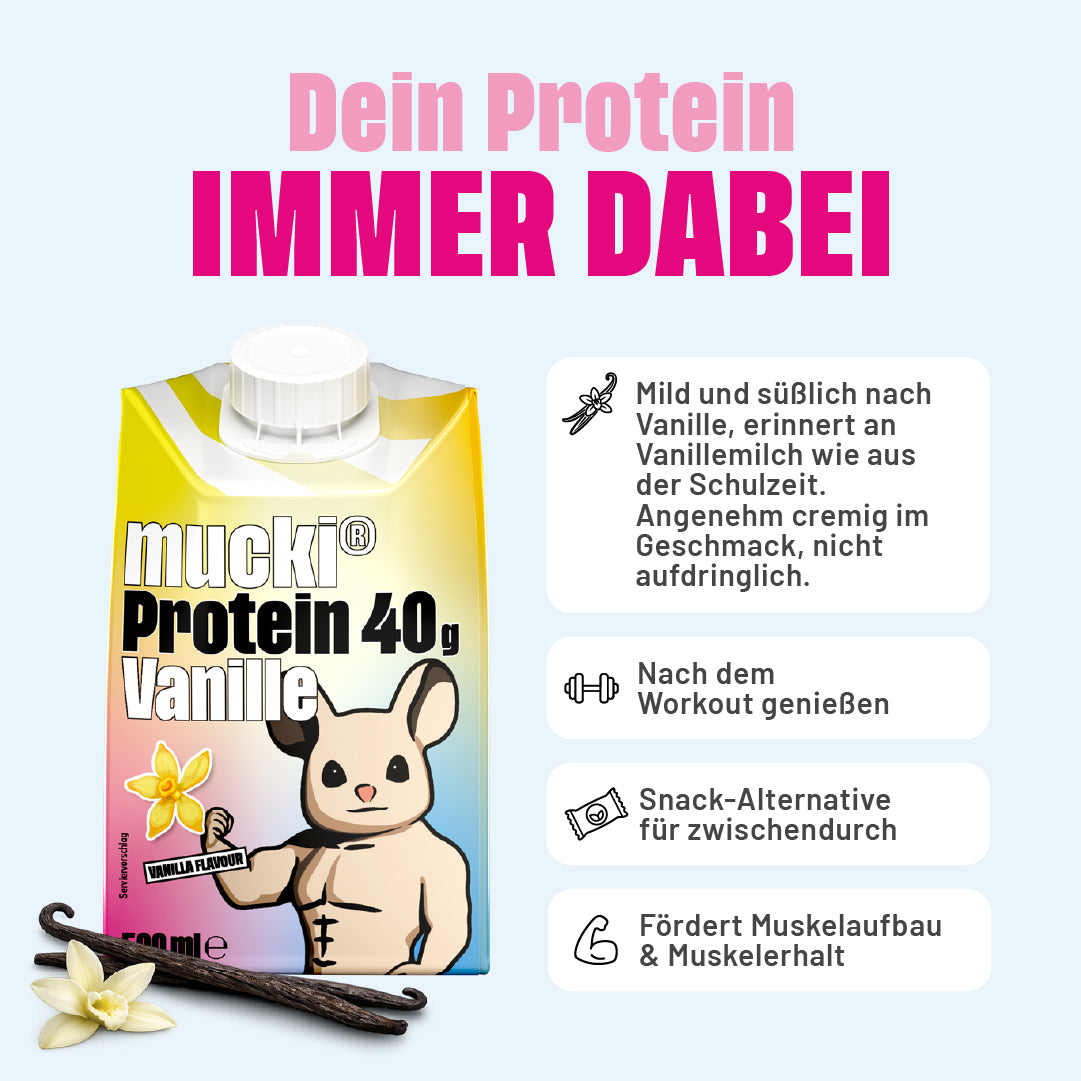 mucki® Vanille Duo – Drink + Whey Dose